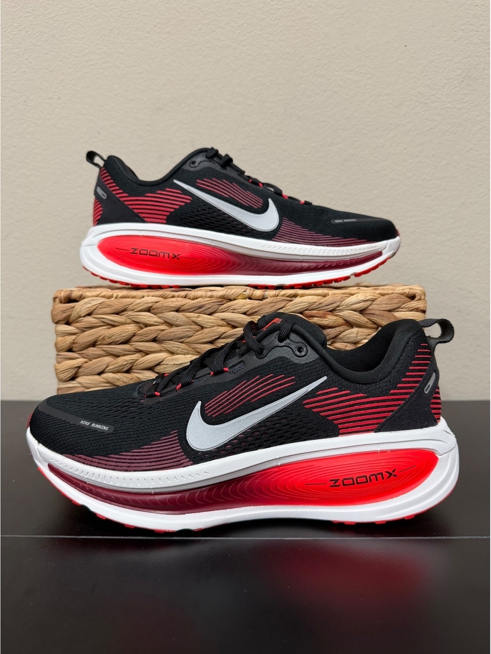 Size 7.5M/9 Women - Nike Vomero 18 “Black Bright Crimson”